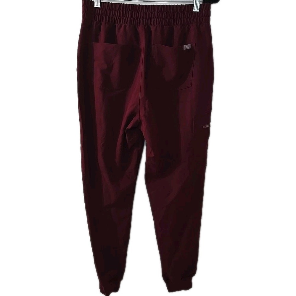 Figs Zamora Jogger Pants Womens Medium Burgundy Maroon Stretch Scrub Workwear - Picture 3 of 6